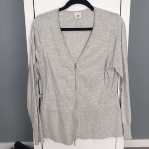 Cabi grey sweater with zipper